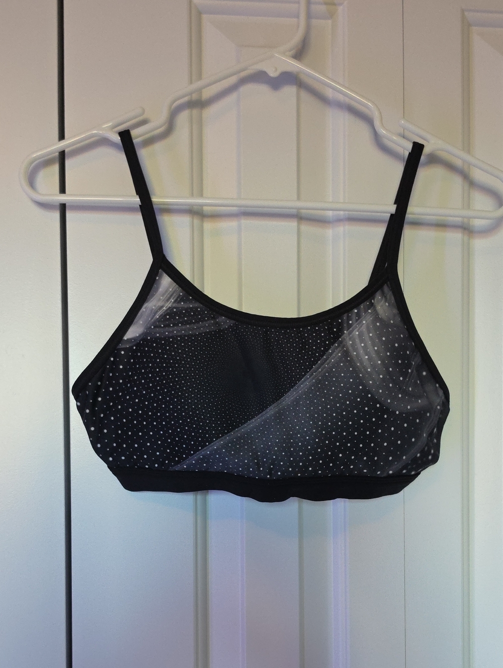 Reebok Black Dot Mesh Bralette